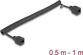 DeLOCK 90669 RJ-45 Cat5e tinklo kabelis 1 m Juodas