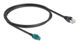 Koaksialinis kabelis DELOCK 90697 — 1 m, HSD Z į RJ-45, juodas/mėlynas