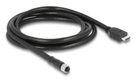 DELOCK M12 A-koduotas 17 kontaktų (moteriškas) į HDMI (vyriškas) laidas 2 m