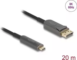 Aktyvus optinis kabelis DELOCK USB-C į DisplayPort 20 m, modelis 81607