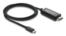 DELOCK Coaxial USB Type-C į HDMI laidas (DP Alt Mode) 4K 60 Hz, USB-C į HDMI, 1 m, juodas