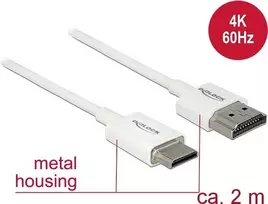 HDMI kabelis DeLOCK 85144 2 m HDMI A tipo C tipo Baltas