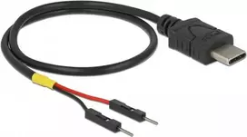 DeLOCK 85420 USB maitinimo kabelis, USB Type-C į 2x pavienius kontaktinius kaištelius, 0,3 m
