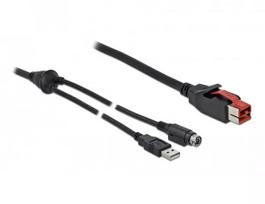 PoweredUSB kabelis DeLOCK 85941 24V USB Type-A Mini-DIN 2m