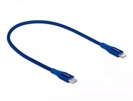 Duomenų ir įkrovimo kabelis DeLOCK USB Type-C į Lightning 0,5 m MFi