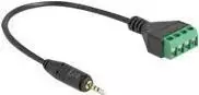 DeLOCK garso laidas 0,2 m 2,5 mm Terminal Juodas Žalias 66256