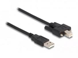 DeLOCK USB 2.0 kabelis, Type-A kištukas į Type-B kištuką su varžtais, 1 m