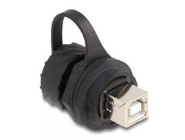 DeLOCK USB 2.0 Type-B jungtis moteriška į moterišką, IP68, vandeniui atspari, juoda