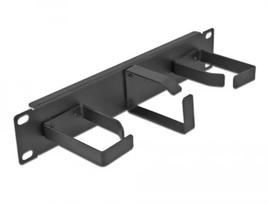 Kabelių valdymo panelė DeLOCK 10 inch 66847 su 3 metaliniais kabliais