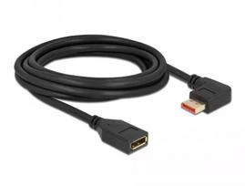 DisplayPort ilginimo kabelis DeLOCK 87076 3m 8K 60Hz kištukas 90° kairėn lankstus į lizdą