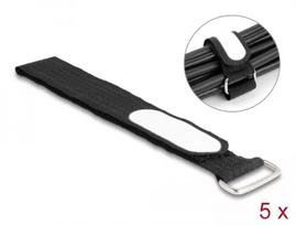 Kabelių tvirtinimo juosta DeLOCK 19608 Velcro 305x25mm juoda 5vnt