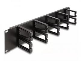 Kabelių valdymo panelė DeLOCK 19 colių 66917 2U juoda su 10 kabliukų