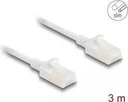 DeLOCK RJ45 Cat.6A tinklo kabelis 3 m baltas