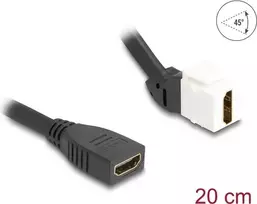 DeLOCK Keystone modulis HDMI motina į motiną 45° kampu 8K 60 Hz 20 cm juodas