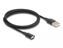 DeLOCK 88167 USB 2.0 Type-A prie magnetinės sąsajos laidas, 1 m, juoda