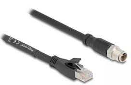 DeLOCK 80586 tinklo kabelis M12 – RJ-45 Cat5e 10 m juodas