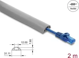 Kabelių mova DELOCK 20766 pilka PVC 1 vnt.