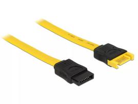 SATA kabelis DeLOCK 0,7 m 2xSATAIII SATA 7 kontaktų juodai geltonas
