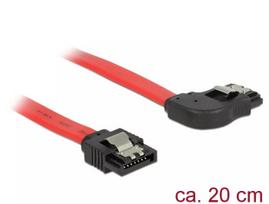 SATA kabelis DeLOCK 83967 0,2 m SATA 7 kontaktų Juoda Raudona