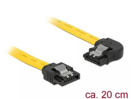 SATA kabelis DeLOCK 83958 0,2 m SATA 7 kontaktų juodai geltonas
