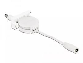 DeLOCK Easy 45 81377 Įtraukiamas maitinimo laidas, 12 V, 1,5 A, 0,62 m, baltas