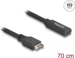 DeLOCK USB laidas Type-E Key A 20 kontaktų kištukas į USB Type-C lizdą 70 cm