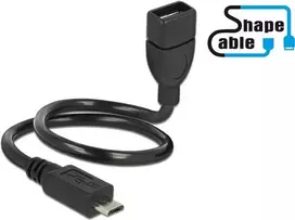 USB laidas DeLOCK 83927 USB 2.0 0,35 m Micro-USB B USB A Juodas