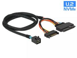 Kabelis DeLOCK 0,75 m SFF-8643 / U.2 SFF-8639 + SATA