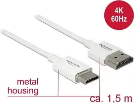 HDMI kabelis DeLOCK 85143 1,5 m HDMI Type A Type C baltas