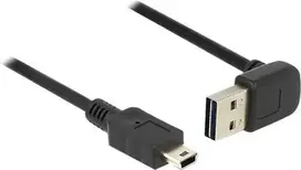 USB laidas DeLOCK 85184 USB 2.0 0,5 m USB A – Mini-USB B juodas
