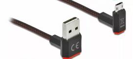 USB laidas DeLOCK EASY-USB 2.0 Type-A į Micro-B vyriškas 2 m juodas