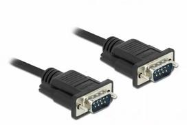 DeLOCK 86576 Juodas RS-232 Sub-D9 serijinis kabelis 5 m