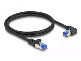 Tinklo kabelis DeLOCK RJ45 Cat.6A S/FTP 1m juodas