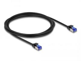 Tinklo kabelis DeLOCK RJ45 Cat.6A S/FTP Slim 2m Juodas