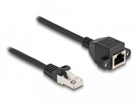 DeLOCK RJ50 prailginimo kabelis vyriškas į moterišką S/FTP 3 m juodas