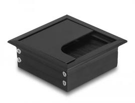 Kabelio pravedimo dangtelis DELOCK 66855, juodas, 80×80×28 mm, 1 vnt.