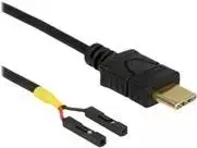 DeLOCK 85473 maitinimo laidas USB-C kištukas – 2 pavieniai kontaktų lizdai, 0,5 m, juodas