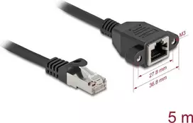 DeLOCK 90779 Juodas 5m Cat6a S/FTP RJ-45 tinklo kabelis