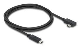 DELOCK Coaxial USB4 Gen 3x2 laidas USB-C į USB-C 40Gbps PD 3.1 240 W kampu kairėn/dešinėn 1 m