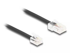DeLOCK 88038 telefono kabelis 5 m Juodas RJ-45 RJ-11