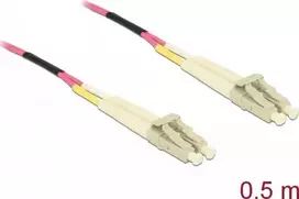 Optinis pluoštinis kabelis DeLOCK LC–LC daugiamodis OM4 0,5 m