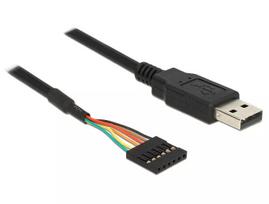 USB kabelis DeLOCK 1,8 m USB 2.0-A / TTL 6 kontaktų juodas