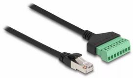 DeLOCK RJ45 kabelis Cat.6 kištukas į gnybtų bloko adapterį 1 m 2-dalis