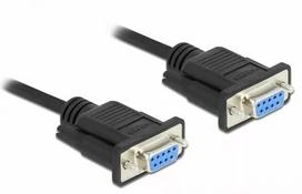 DeLOCK RS-232 nulinio modemo laidas DB-9 moteriškas į moterišką 87278