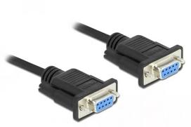 RS-232 serialinis kabelis D-Sub 9 moteriškas į moterišką null modem DeLOCK 87516