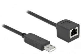 Jungiamasis laidas DeLOCK 64162 USB 2.0 Type-A į RS-232 RJ45 25 cm juodas