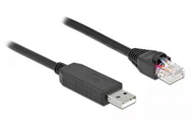 DeLOCK 64160 USB Type-A į RJ45 serijinio ryšio kabelis 1 m juodas