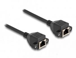 DeLOCK RJ50 ilginimo laidas motina-motina S/FTP 0,25 m juodas