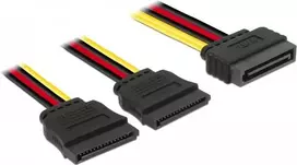 SATA maitinimo laidas DeLOCK 60174 0,15 m SATA 15 kontaktų juodas
