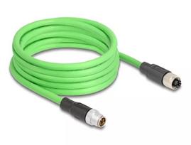 Tinklo kabelis DeLOCK M12 X-coded 8 kontaktų kištukas-lizdas PUR (TPU) 1 m
